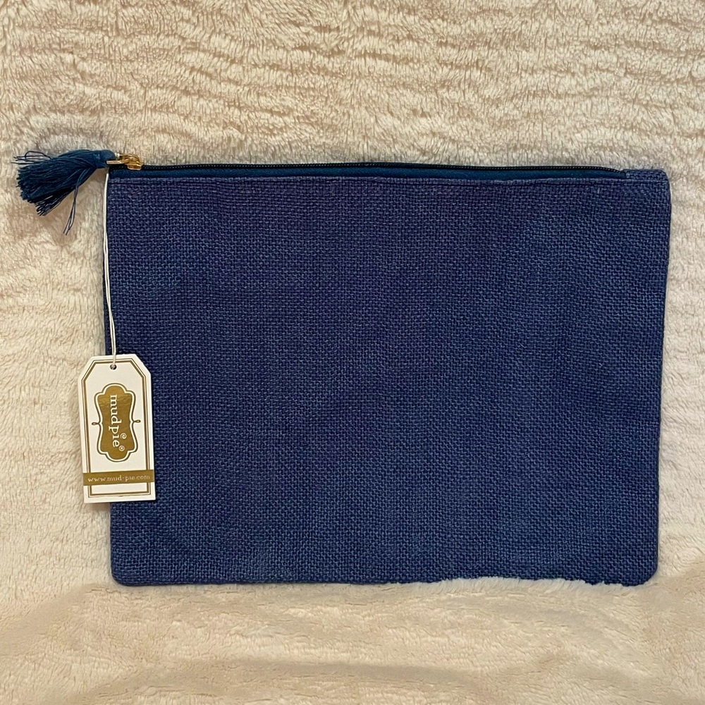 MudPie Solid Jute Carry All in Navy